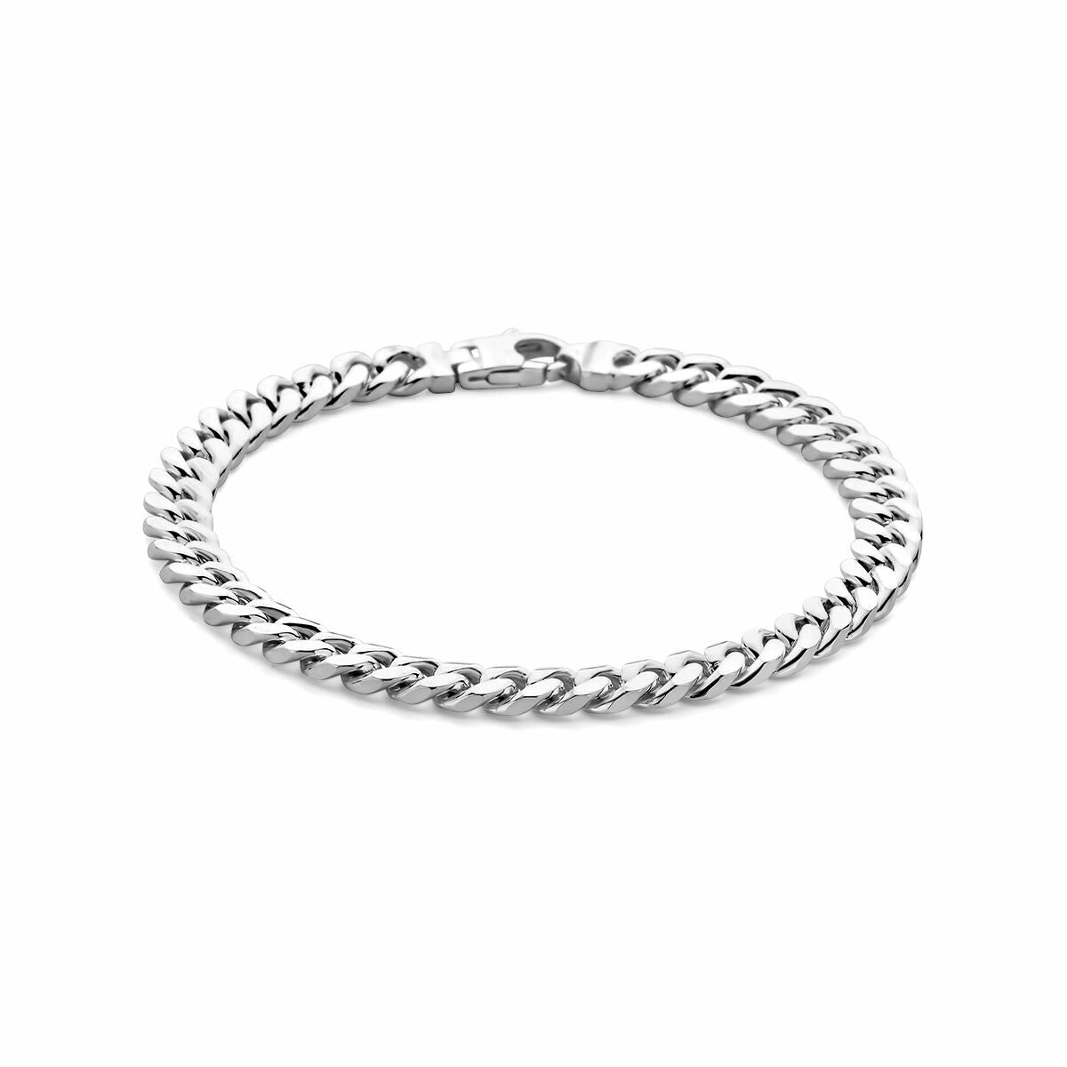 srebrna bransoletka męska gourmette 6,6 mm