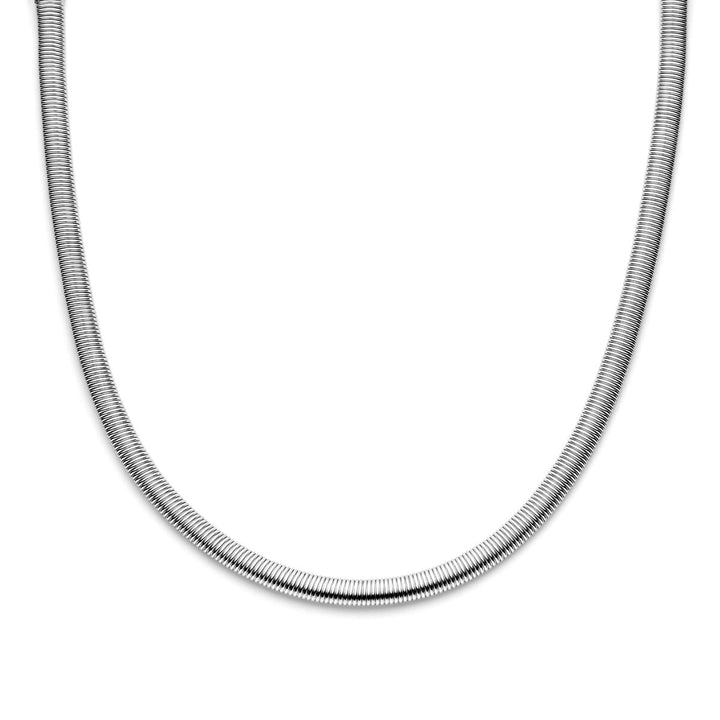 collier 8,0 mm 45 cm met groot springslot zilver gerhodineerd