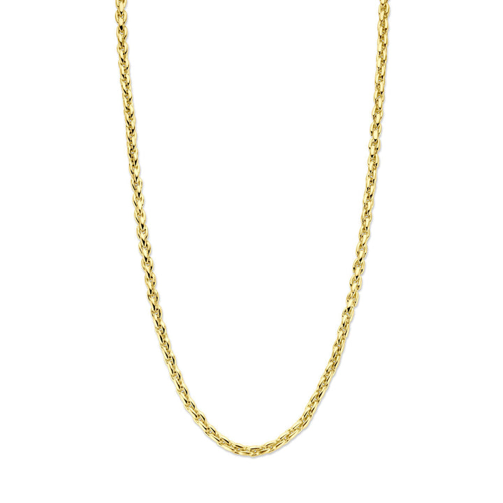 collier fantasie schakel 4,5 mm 45 cm 14K geelgoud