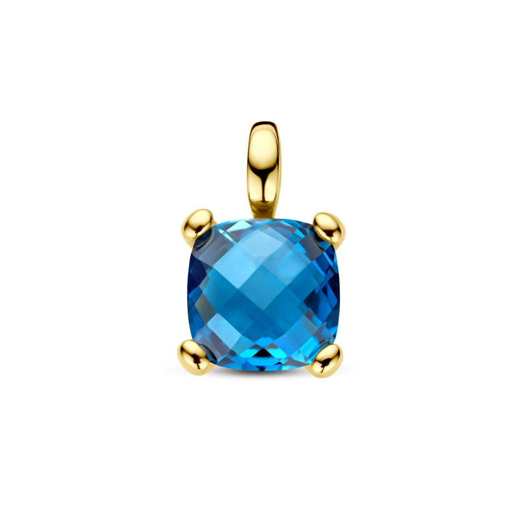 hanger london blue topaas 14K geelgoud