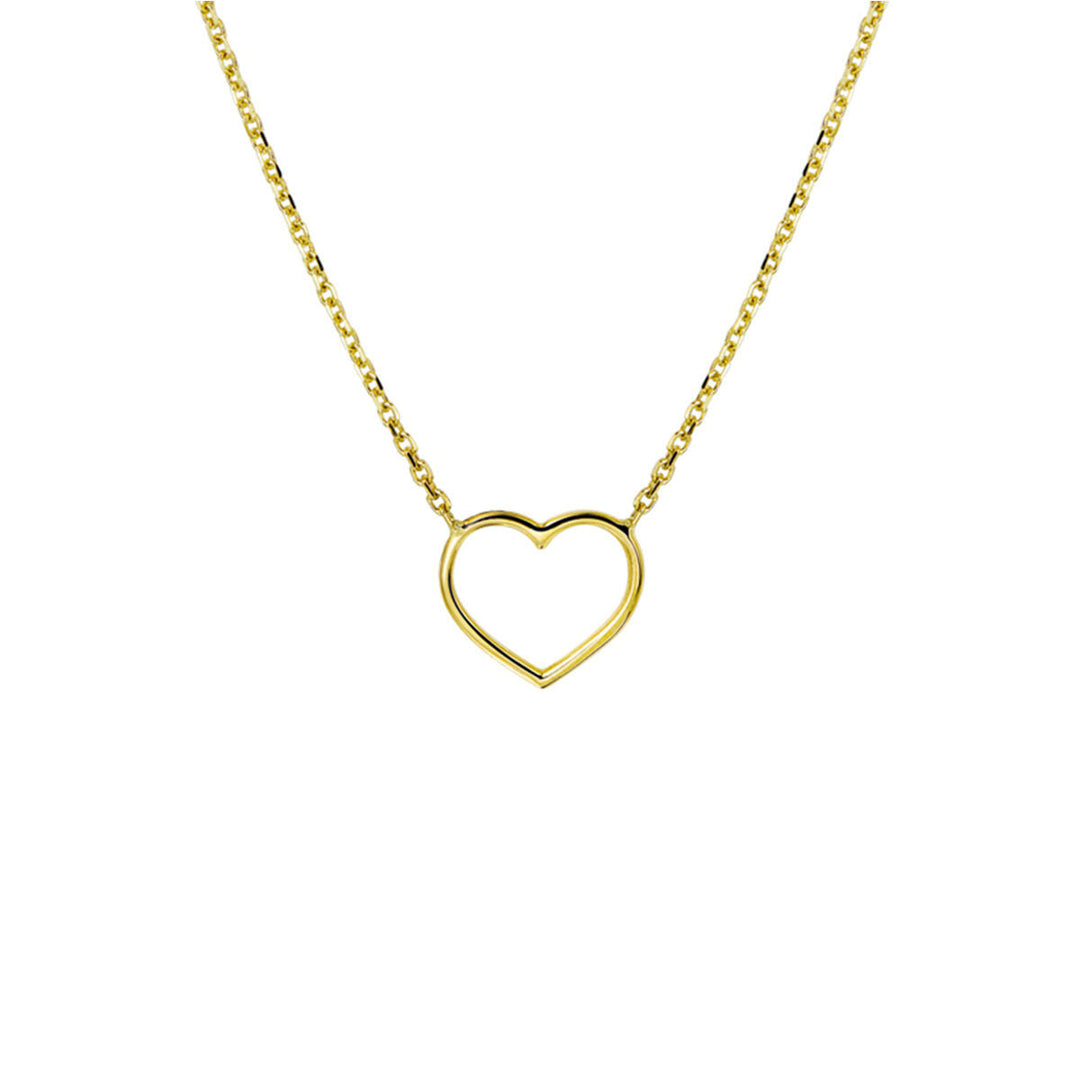 collier hart 42 + 2 cm 14K geelgoud