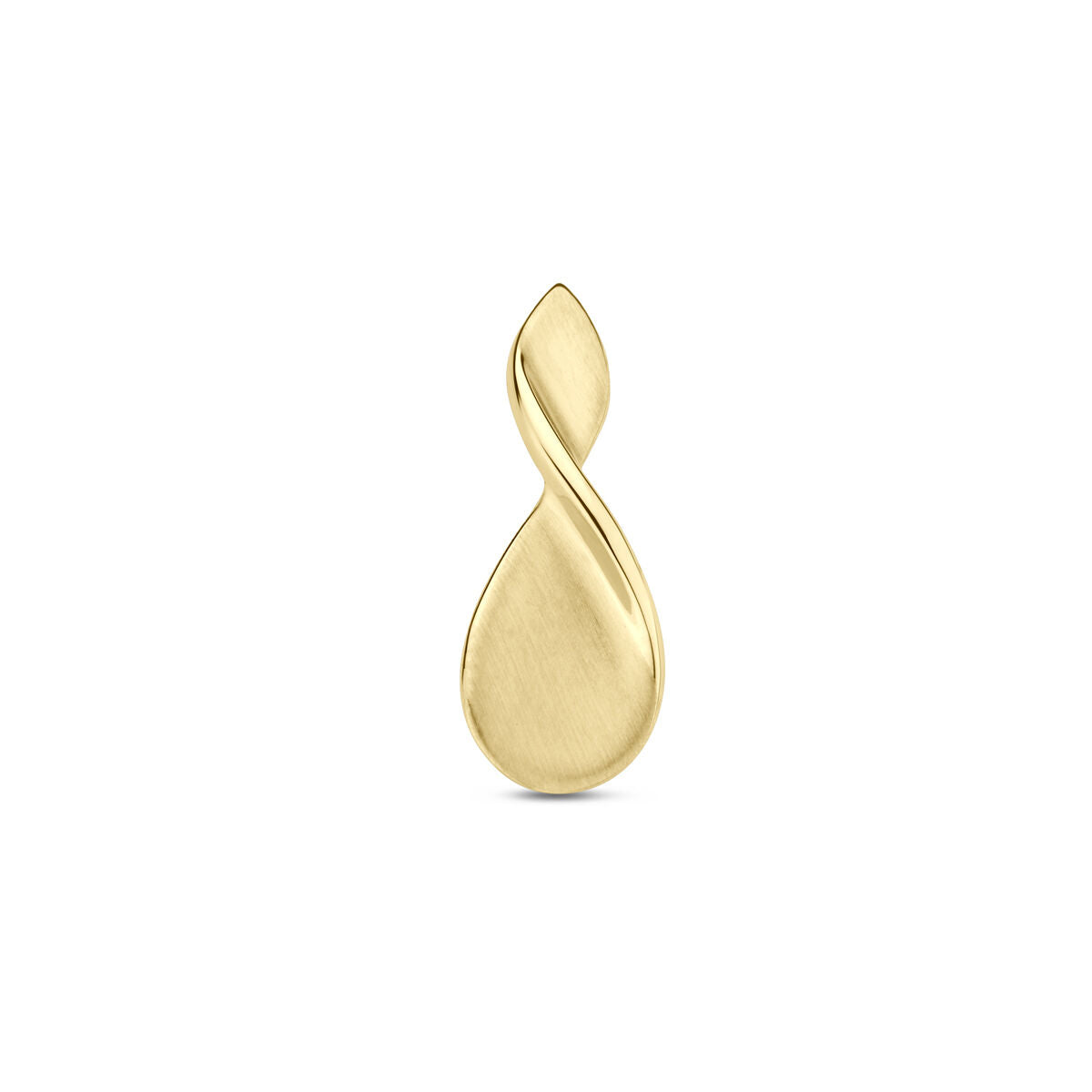 Hanger in 14K geelgoud met een poli/matte afwerking en een druppelvorm.