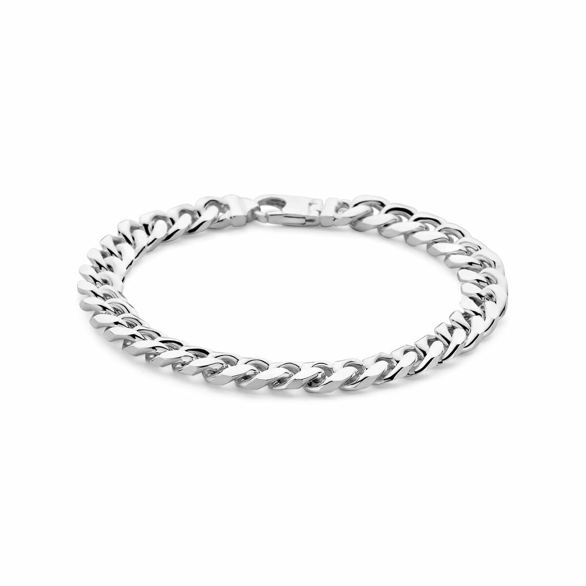 srebrna bransoletka męska gourmette 8,4 mm