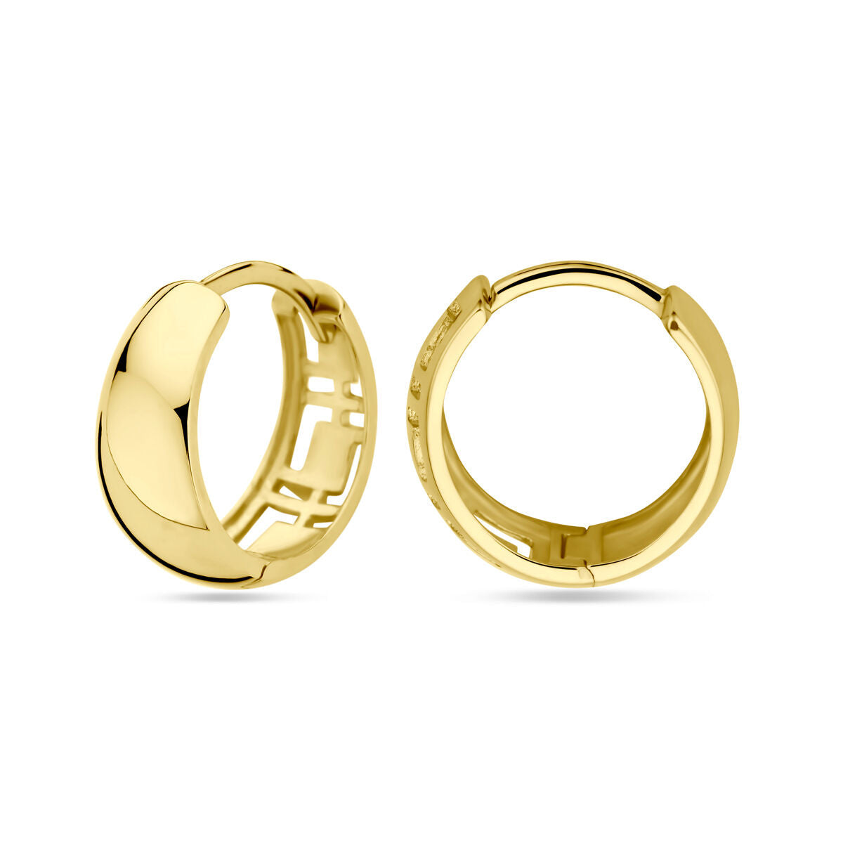 kolczyki koła 13 mm 14K żółte złoto