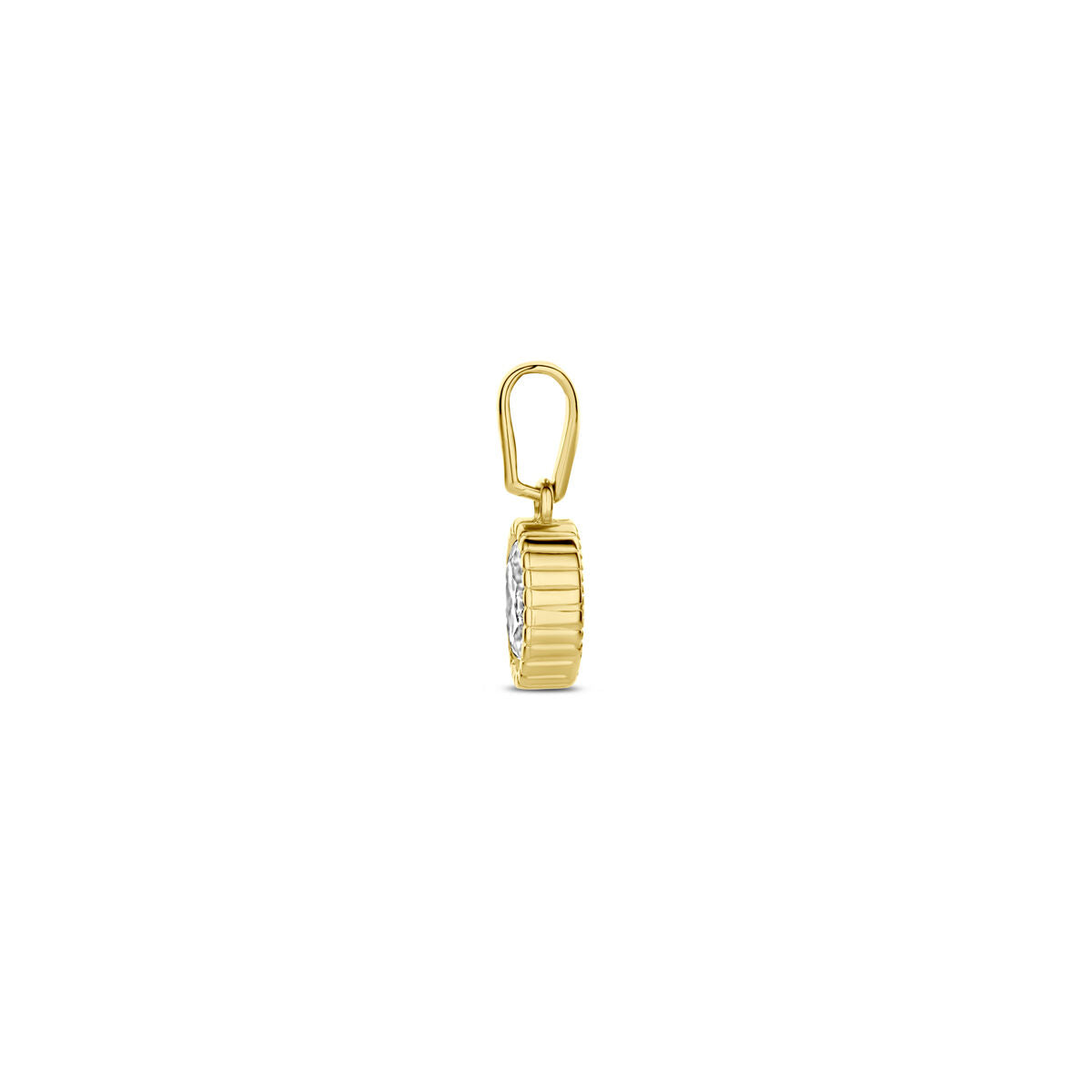 wisiorek cyrkonia 13,5 mm 14K żółte złoto