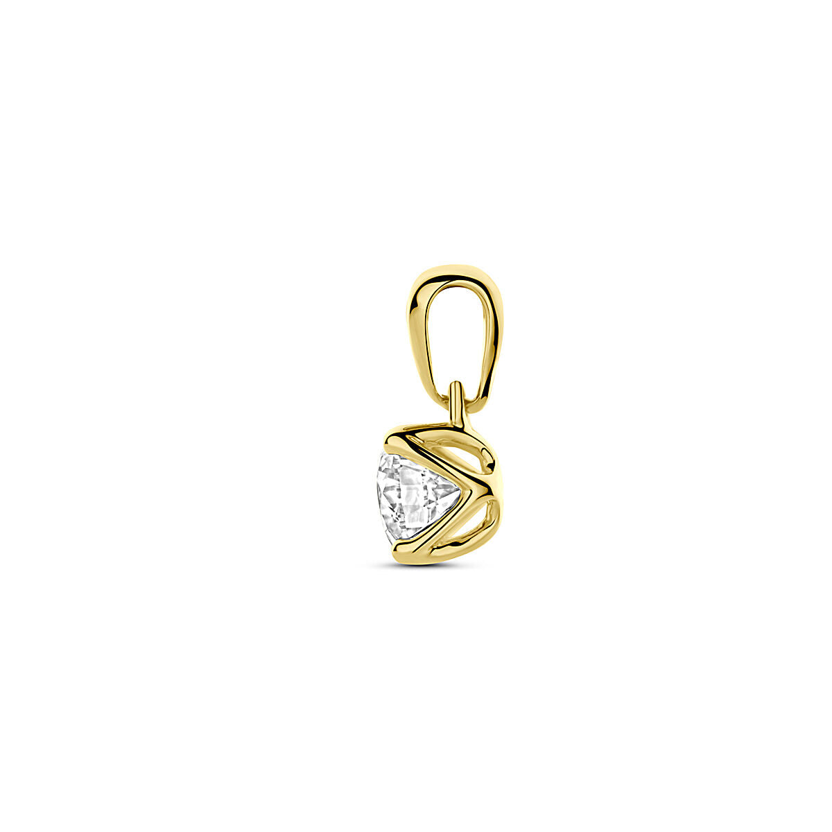 wisiorek diament lab grown 0.50ct h si 10 mm 14K żółte złoto