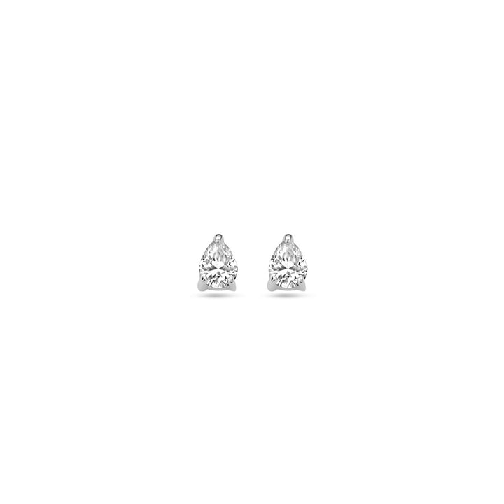 oorknoppen zirkonia 4,5 mm zilver gerhodineerd