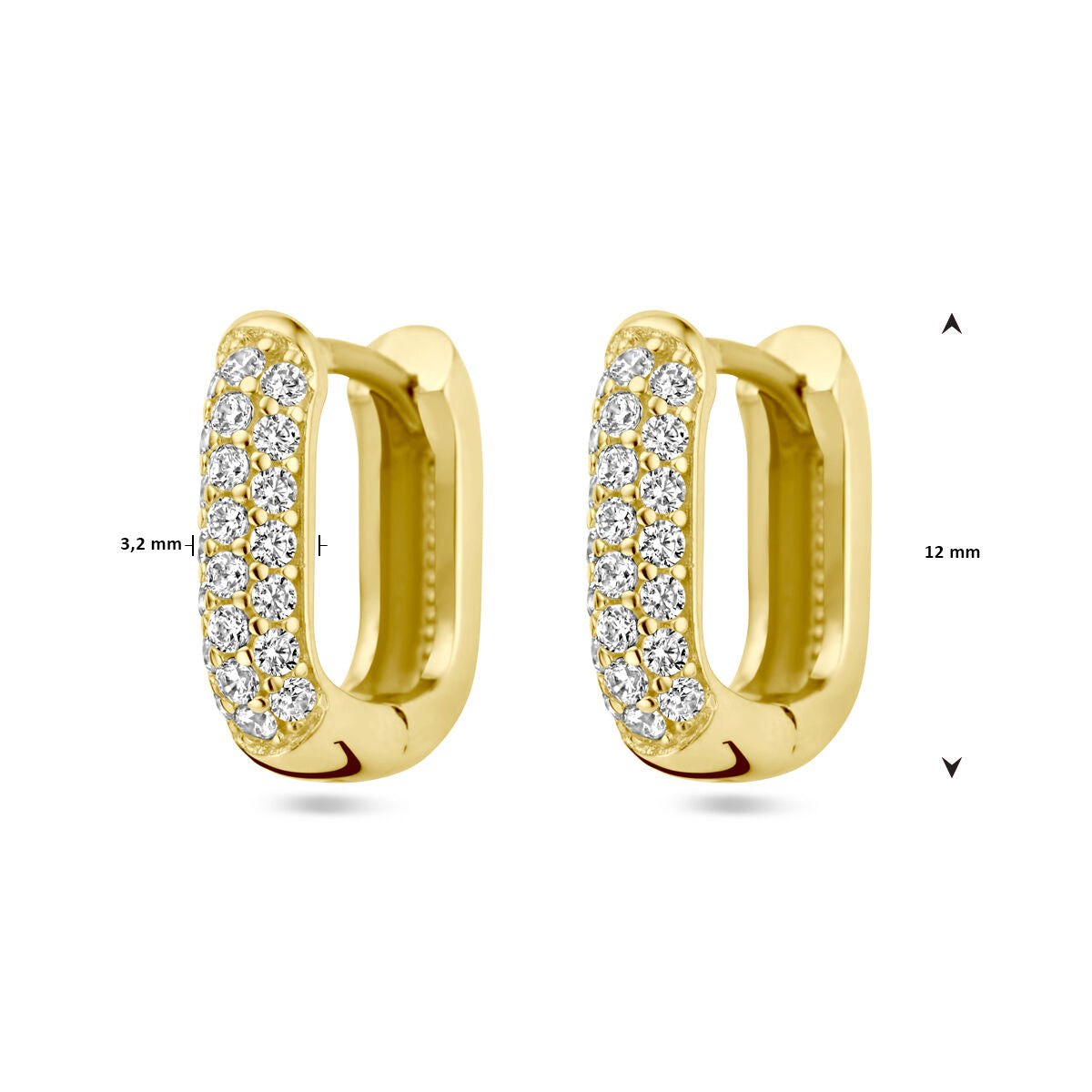 klapożki diament 0.36ct (2x 0.18ct) h si 14K żółte złoto