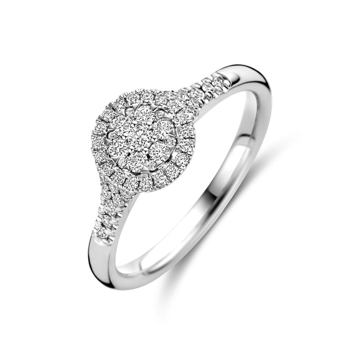 ring diamant 0.36ct h si 14K witgoud