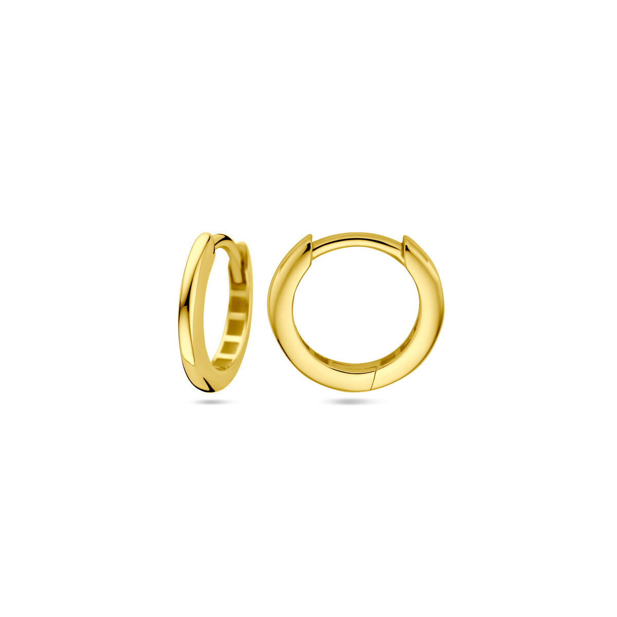kolczyki koła 12.5 mm 14K żółte złoto
