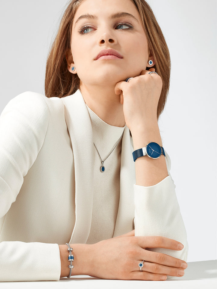 Bering dames horloge blauwe wijzerplaat - 14331-307