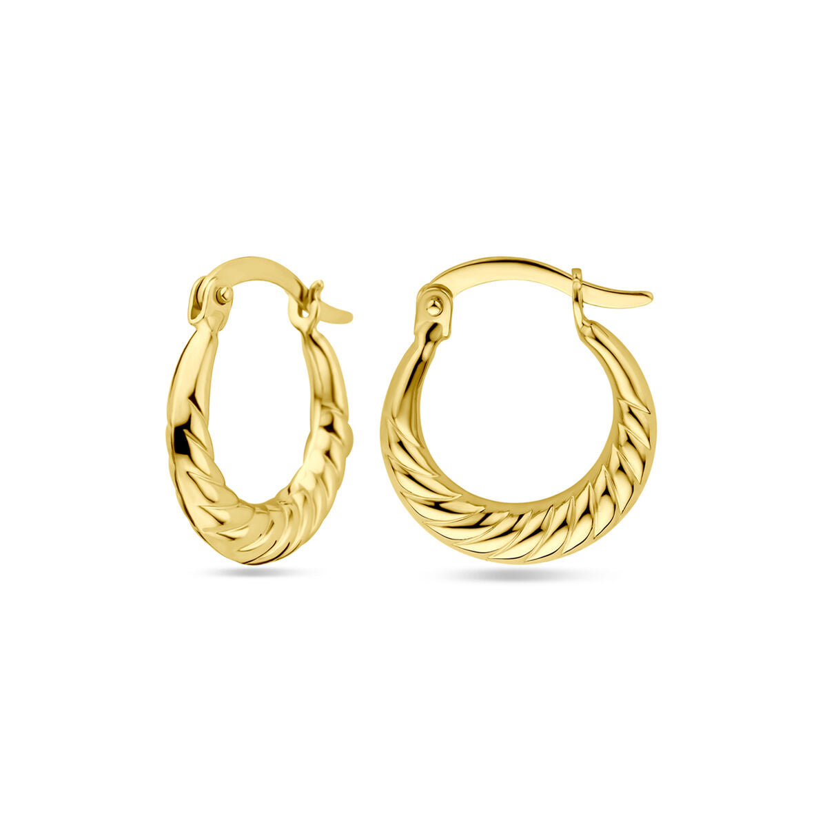 kolczyki koła 17 mm 14K żółte złoto