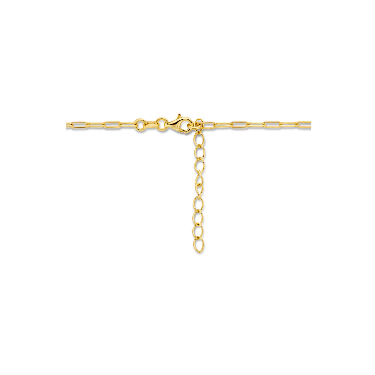 naszyjnik paperclip kwadratowa rura 2,3 mm 41 + 4 cm 3 mikrony srebro pozłacany (żółty)