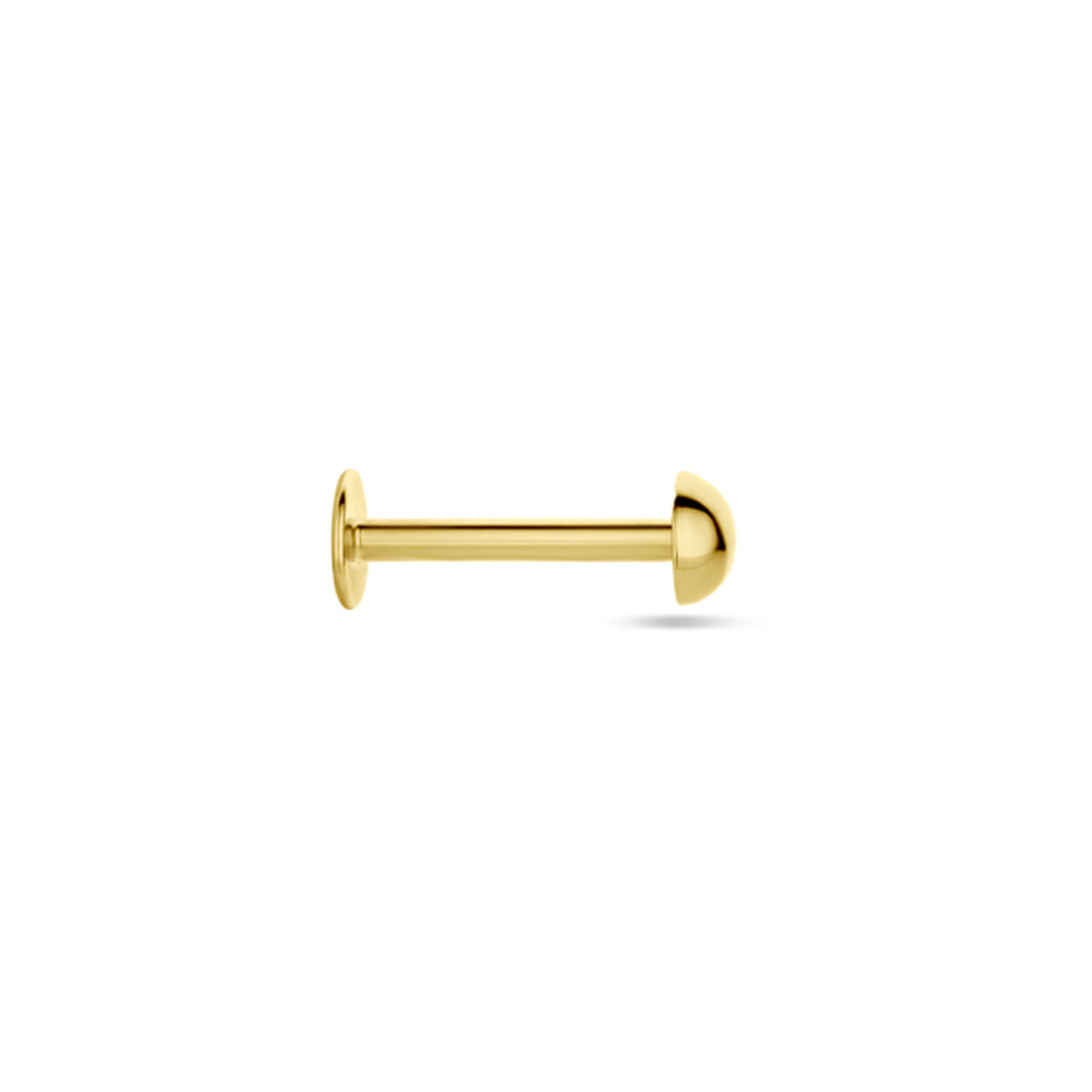piercing płaski 3 mm 14K żółte złoto