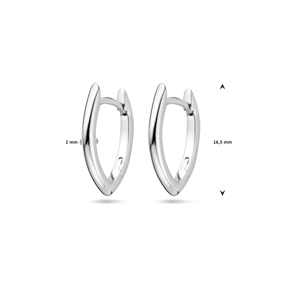 kolczyki koła 2,0 mm srebro rodowane