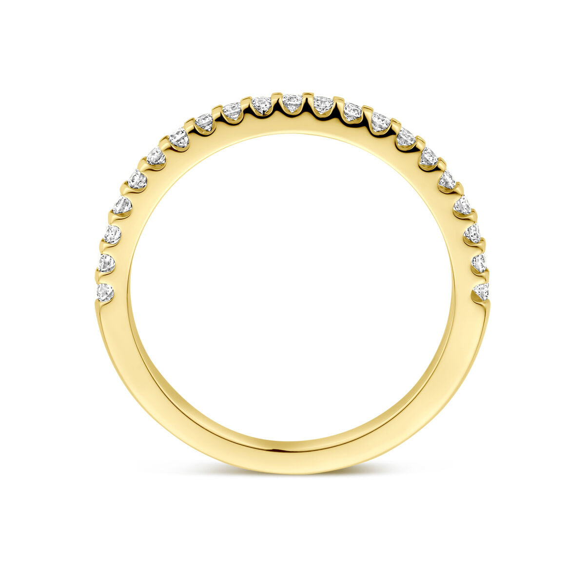 pierścionek z lab-grown diamentem 0.25ct h si 14K żółte złoto