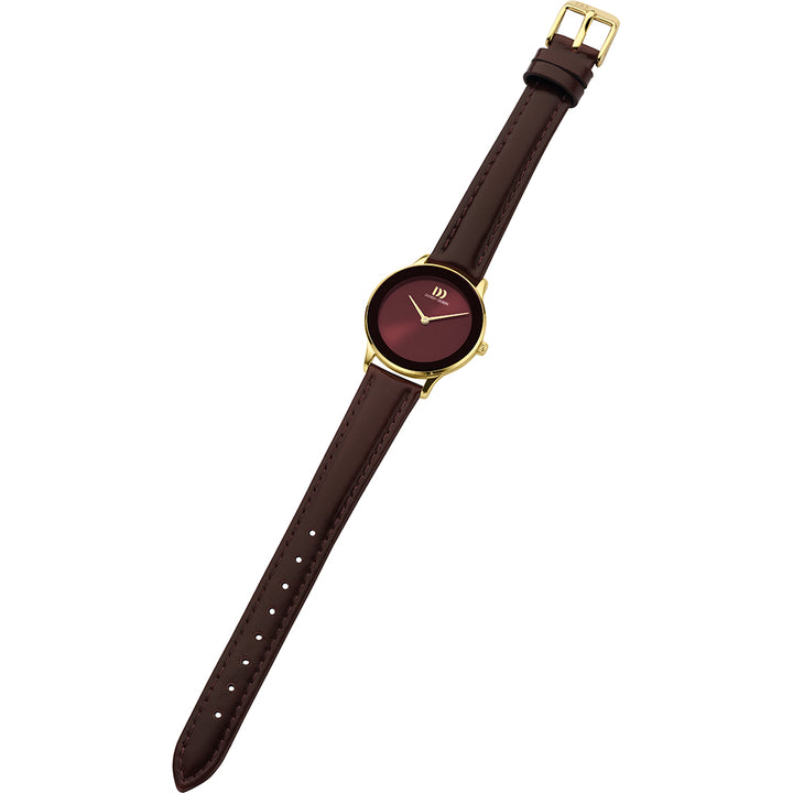 Danish design dames horloge bordeaux wijzerplaat - IV27Q1288