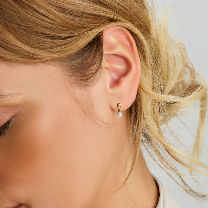 oorhangers parel 14K geelgoud