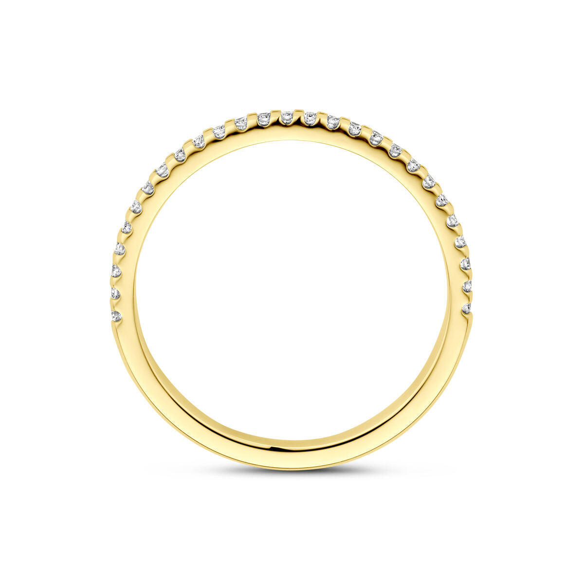 pierścionek z lab-grown diamentem 0.15ct h si 14K żółte złoto