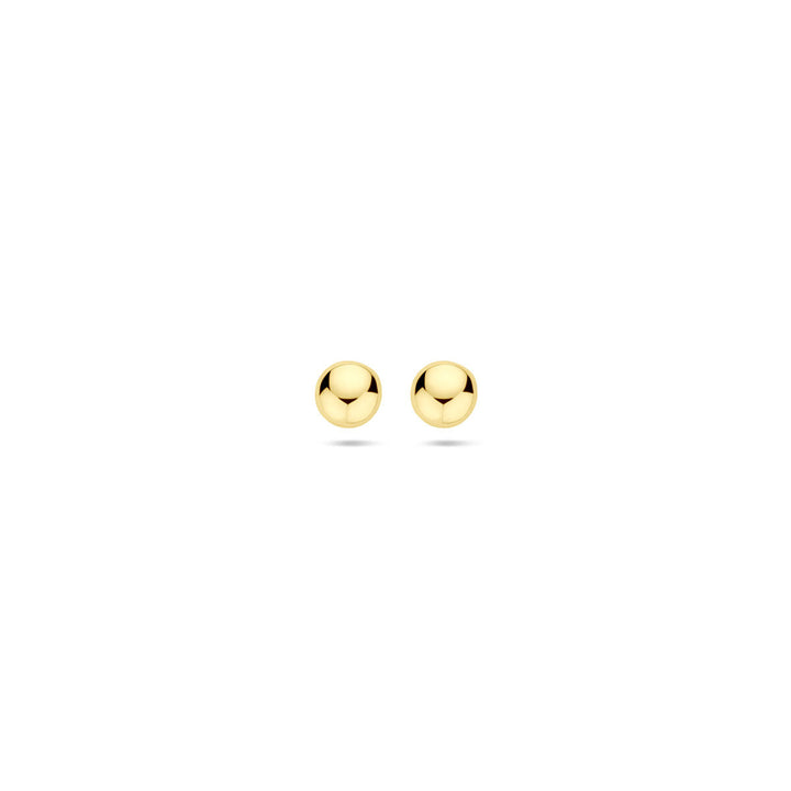 oorknoppen half bol 14K geelgoud