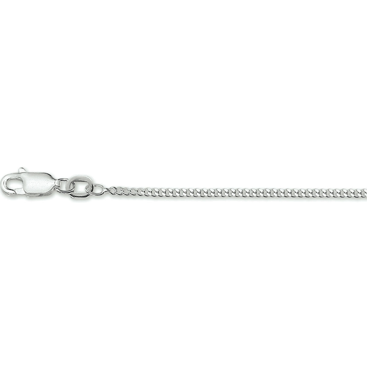 collier gourmet 1,6 mm zilver gerhodineerd