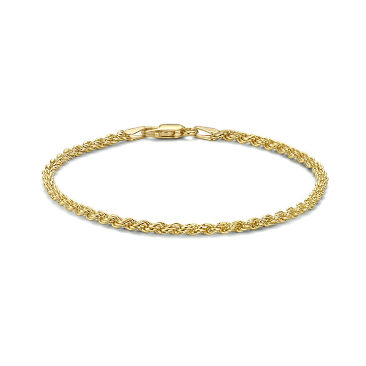 koord 2,5 mm 3 micron zilver verguld (geel)