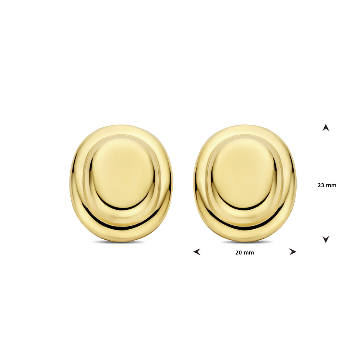 kolczyki wkrętki 23 mm 1 mikron srebro pozłacany (żółte)