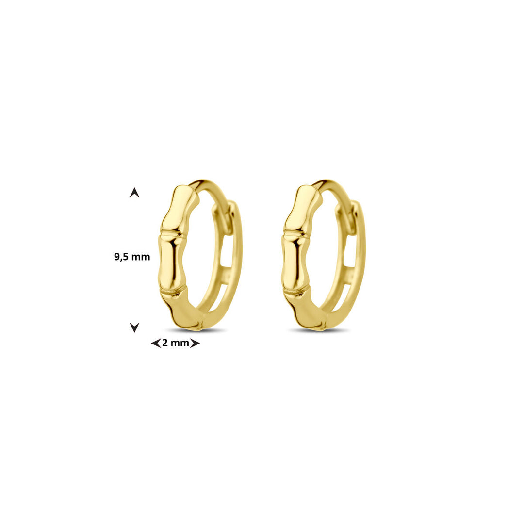 klapoorringen 9,5 mm 14K geelgoud
