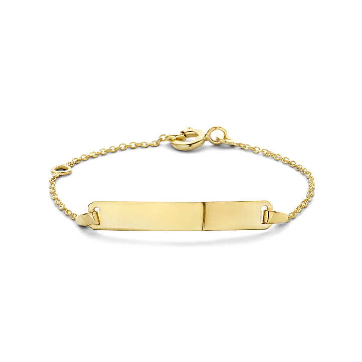 9k graveerarmband plaat 4,0 mm 9 Karaat
