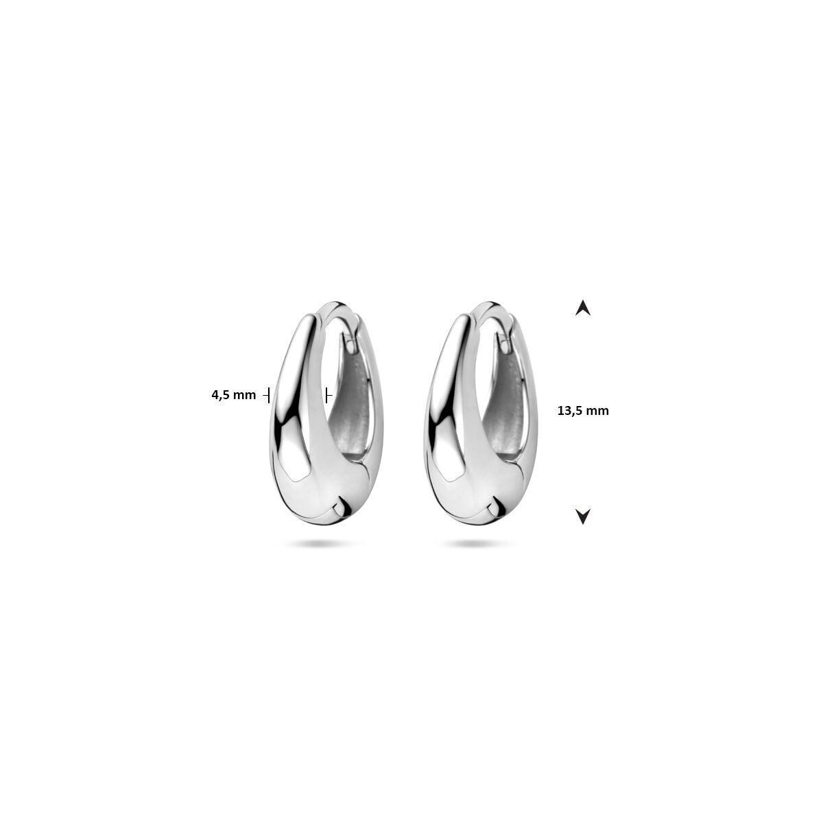 kolczyki koła 13,5 mm srebro rodowane