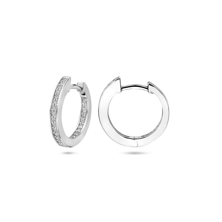 klapoorringen zirkonia 2 mm buis zilver gerhodineerd