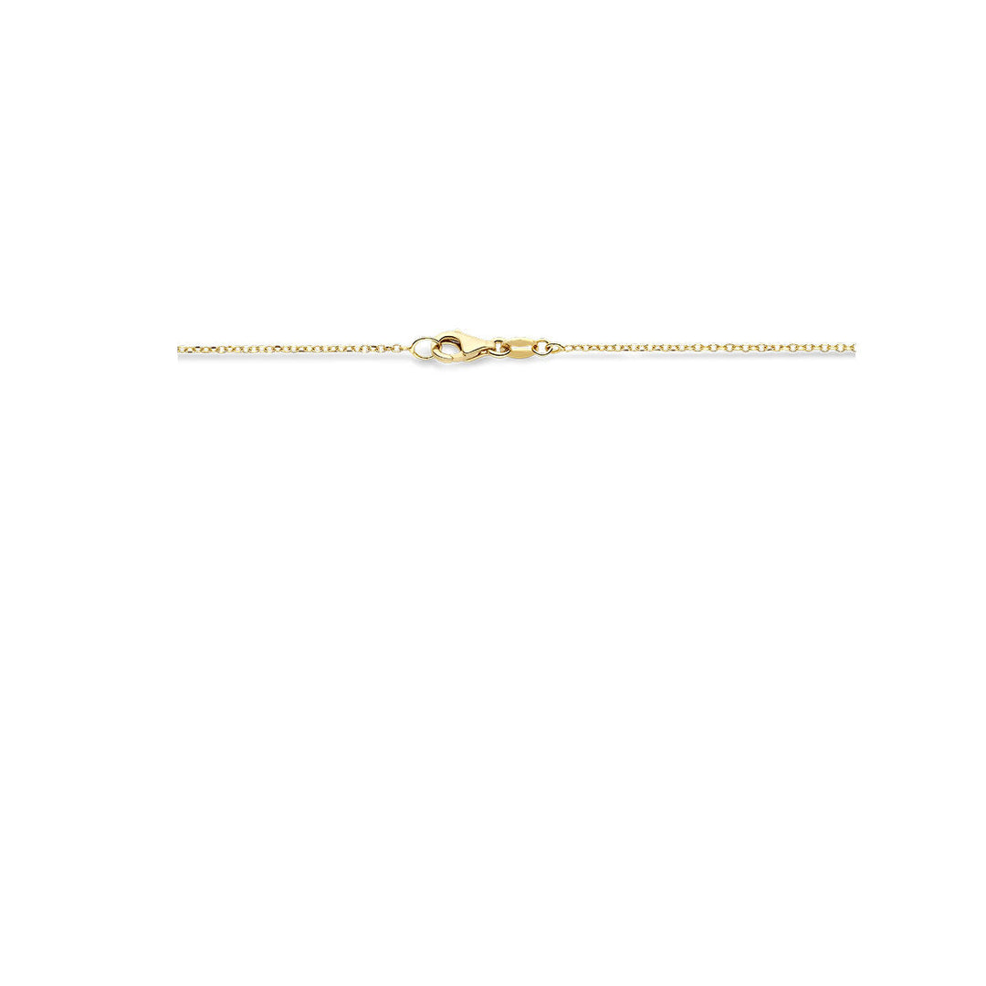 collier 43 cm poli/mat 14K geelgoud