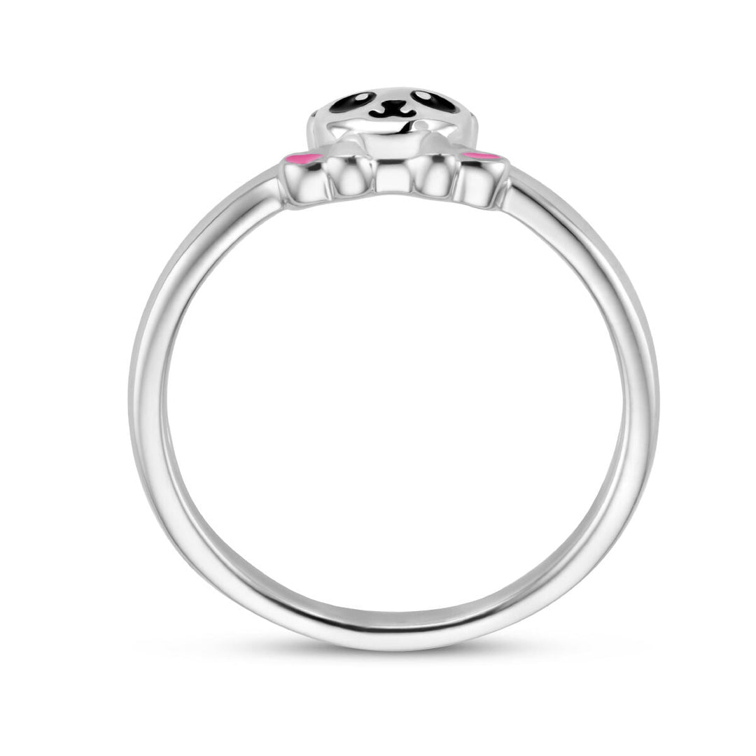 ring panda zilver gerhodineerd