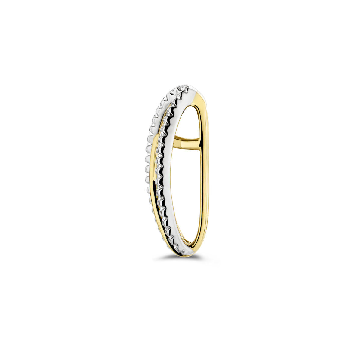 wisiorek diament 0.17ct h si 14K bicolor złoto żółte/białe