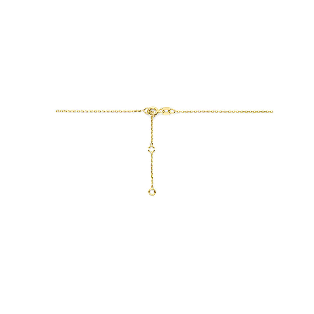 Gouden dames ketting ovaaltjes en bolletjes 14K