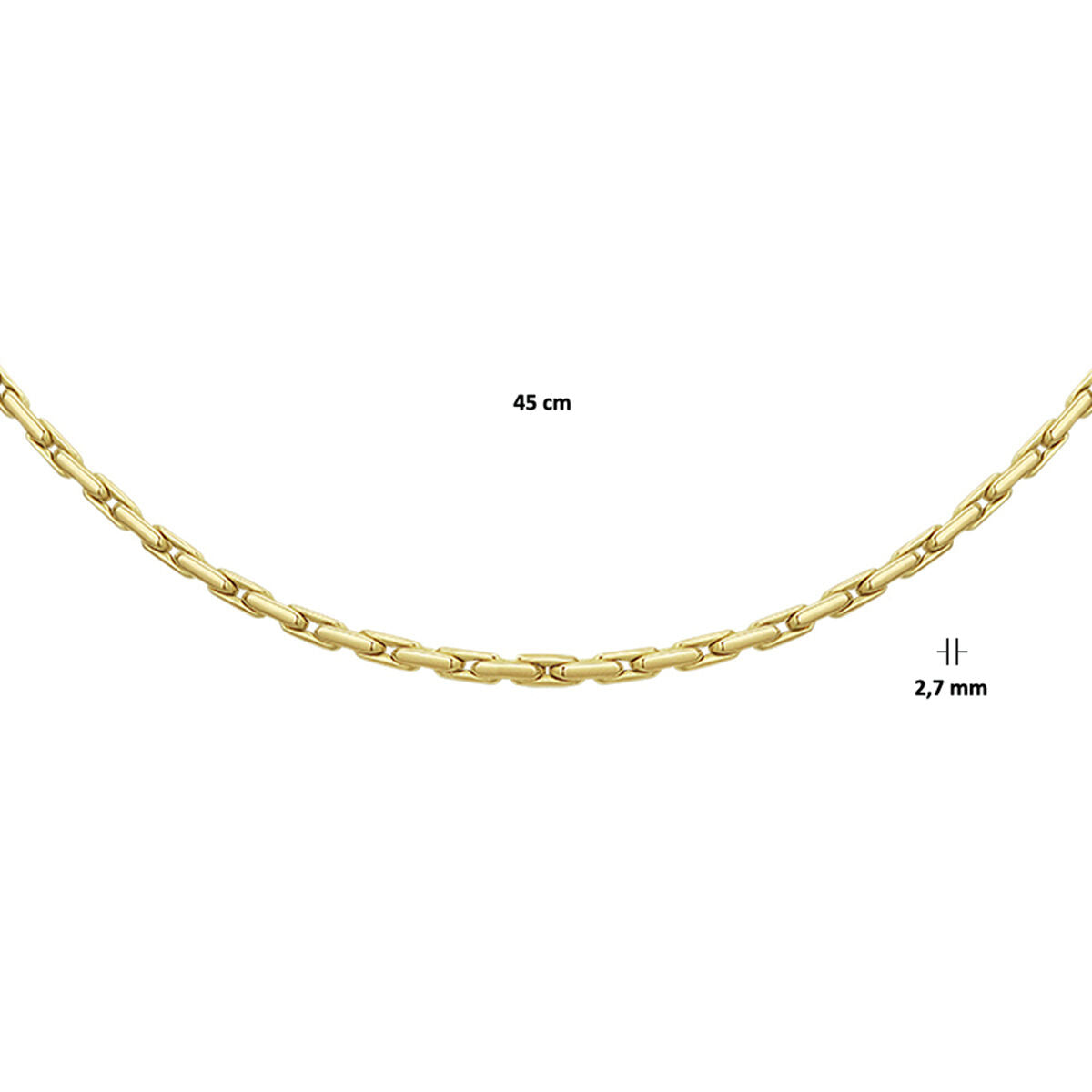 naszyjnik cardano 2,7 mm 45 cm 14K żółte złoto