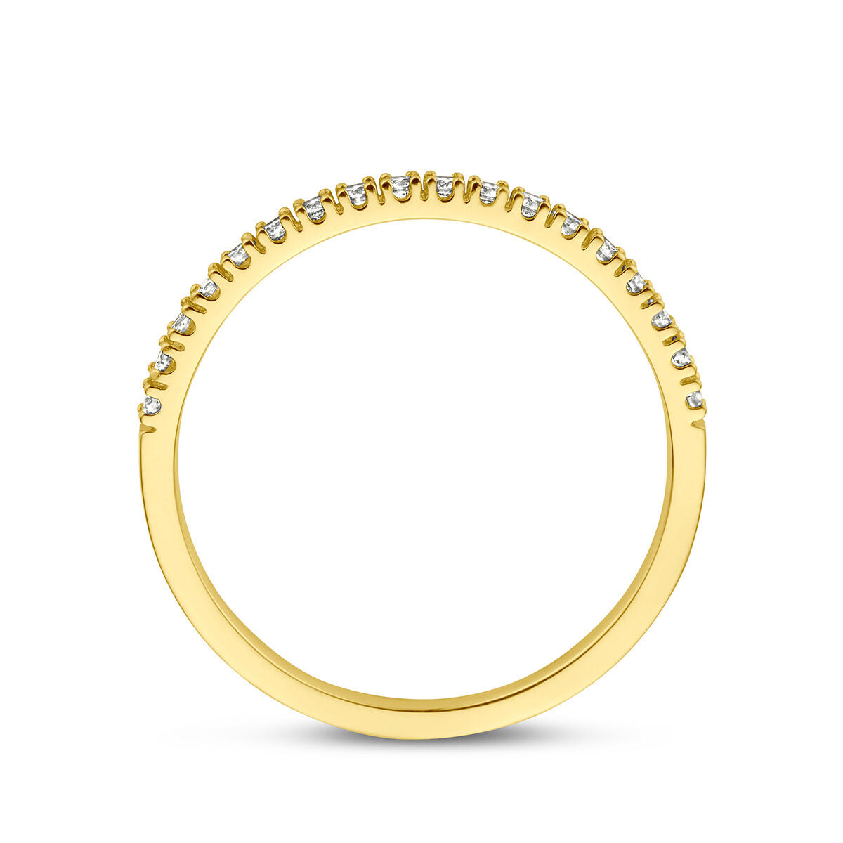 pierścionek diament 0.20ct h si 14K żółte złoto