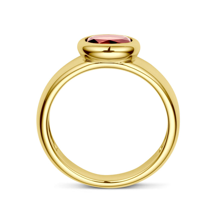 ring granaat 14K geelgoud