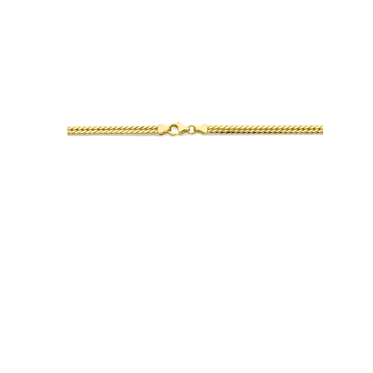 naszyjnik gourmette 3,4 mm 43 cm 14K żółte złoto