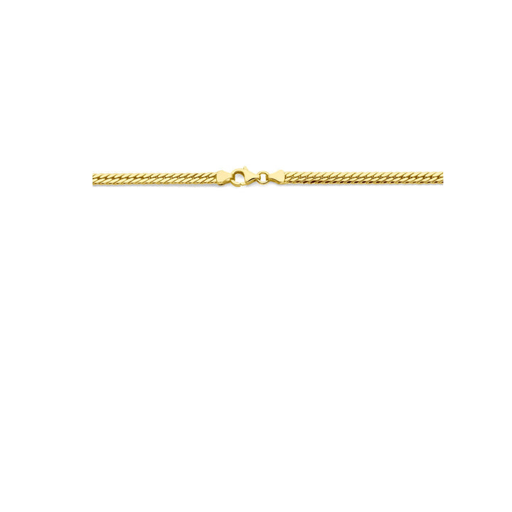 collier gourmette 3,4 mm 43 cm 14K geelgoud