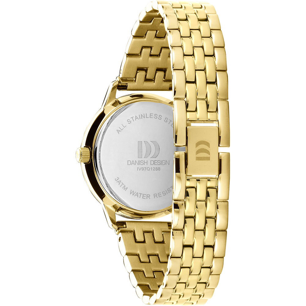 Danish design dames horloge bordeaux wijzerplaat - IV97Q1288
