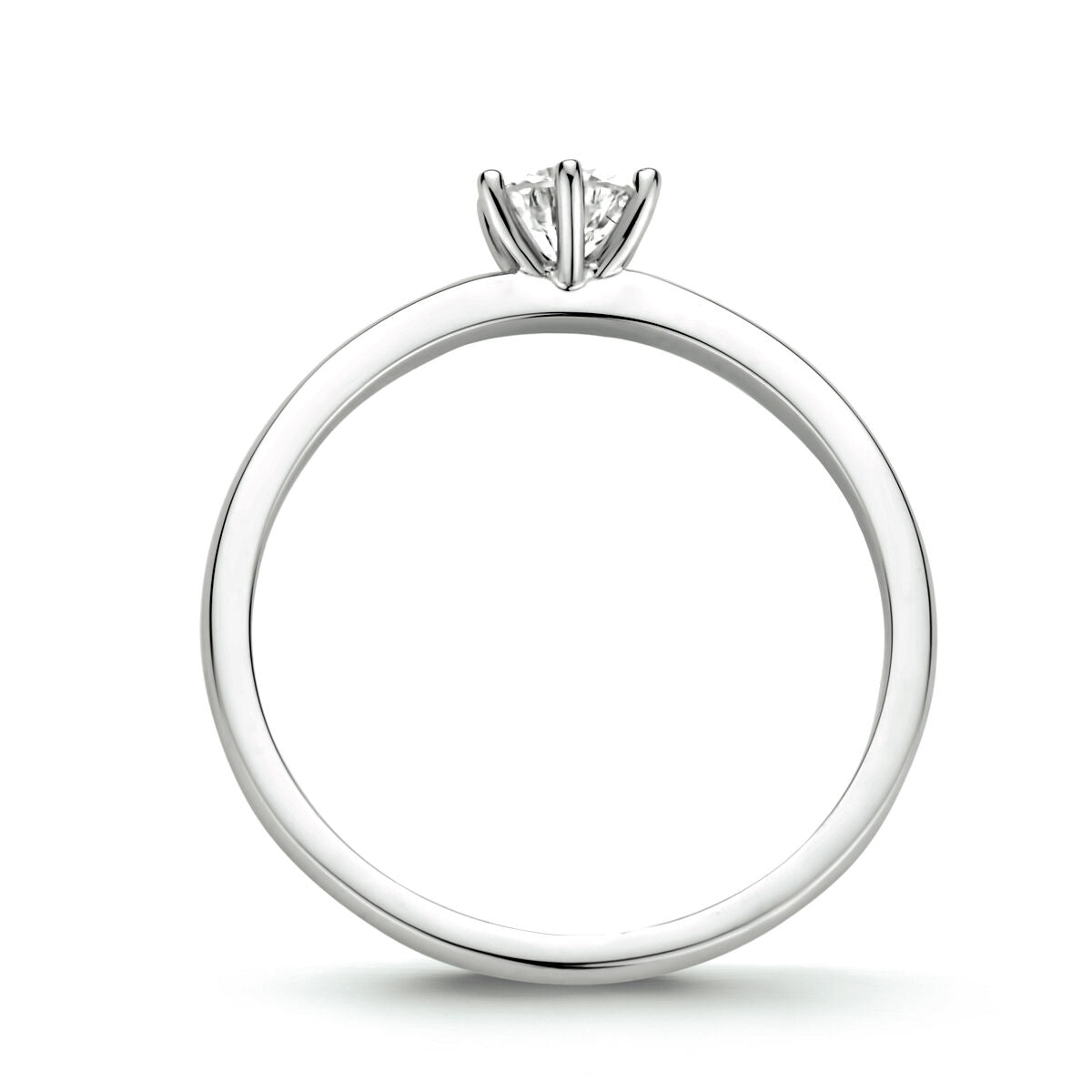 pierścionek diament 0.25ct h si 14K białe złoto