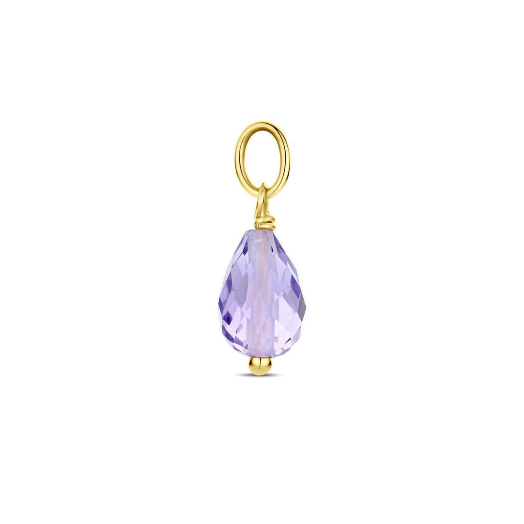 hanger amethist 14K geelgoud