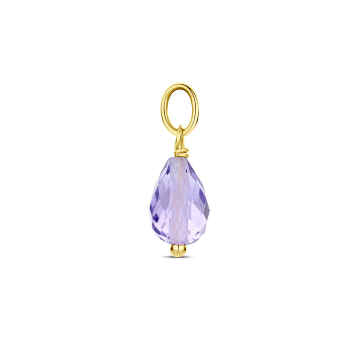 hanger amethist 14K geelgoud