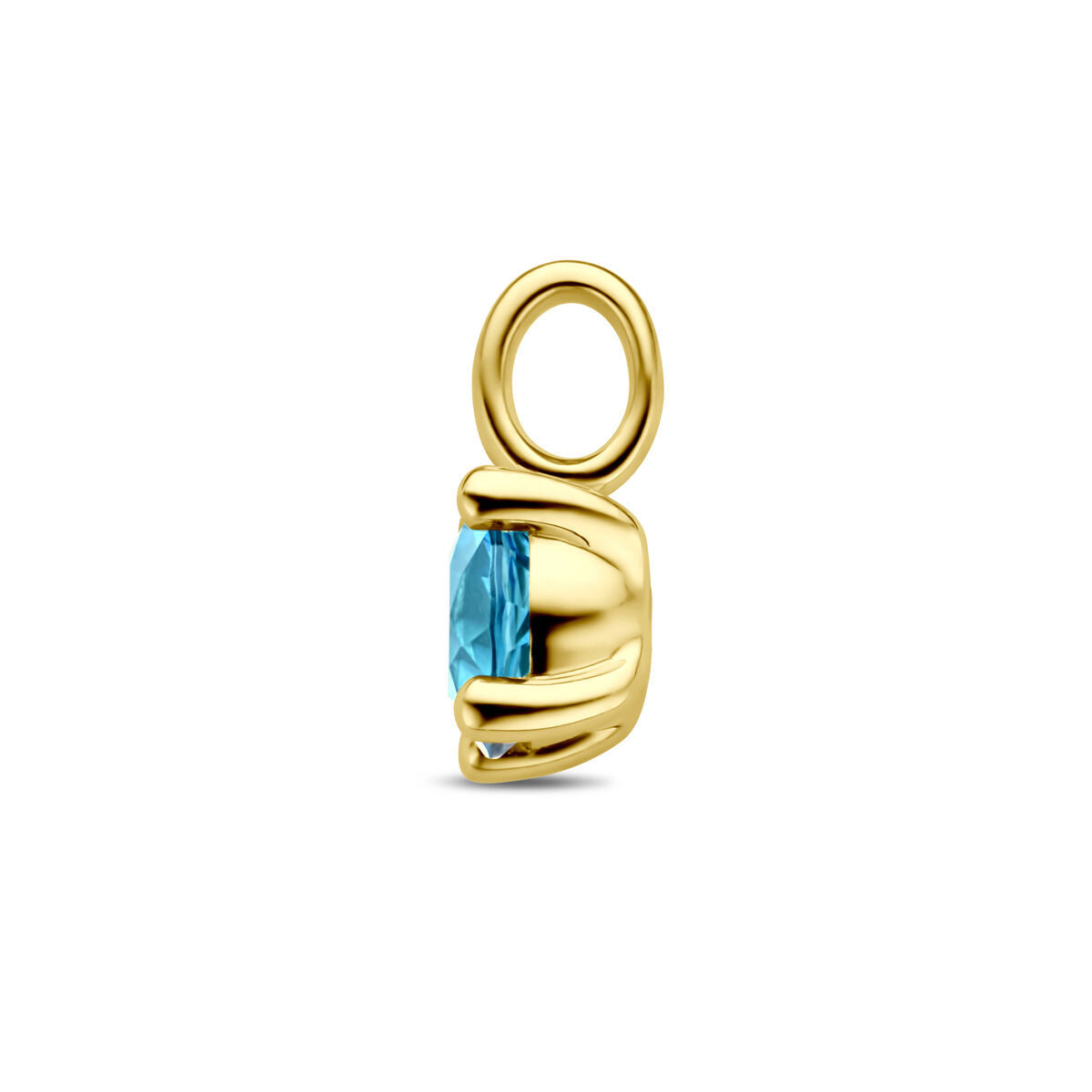 wisiorek london blue topaz 14K żółte złoto