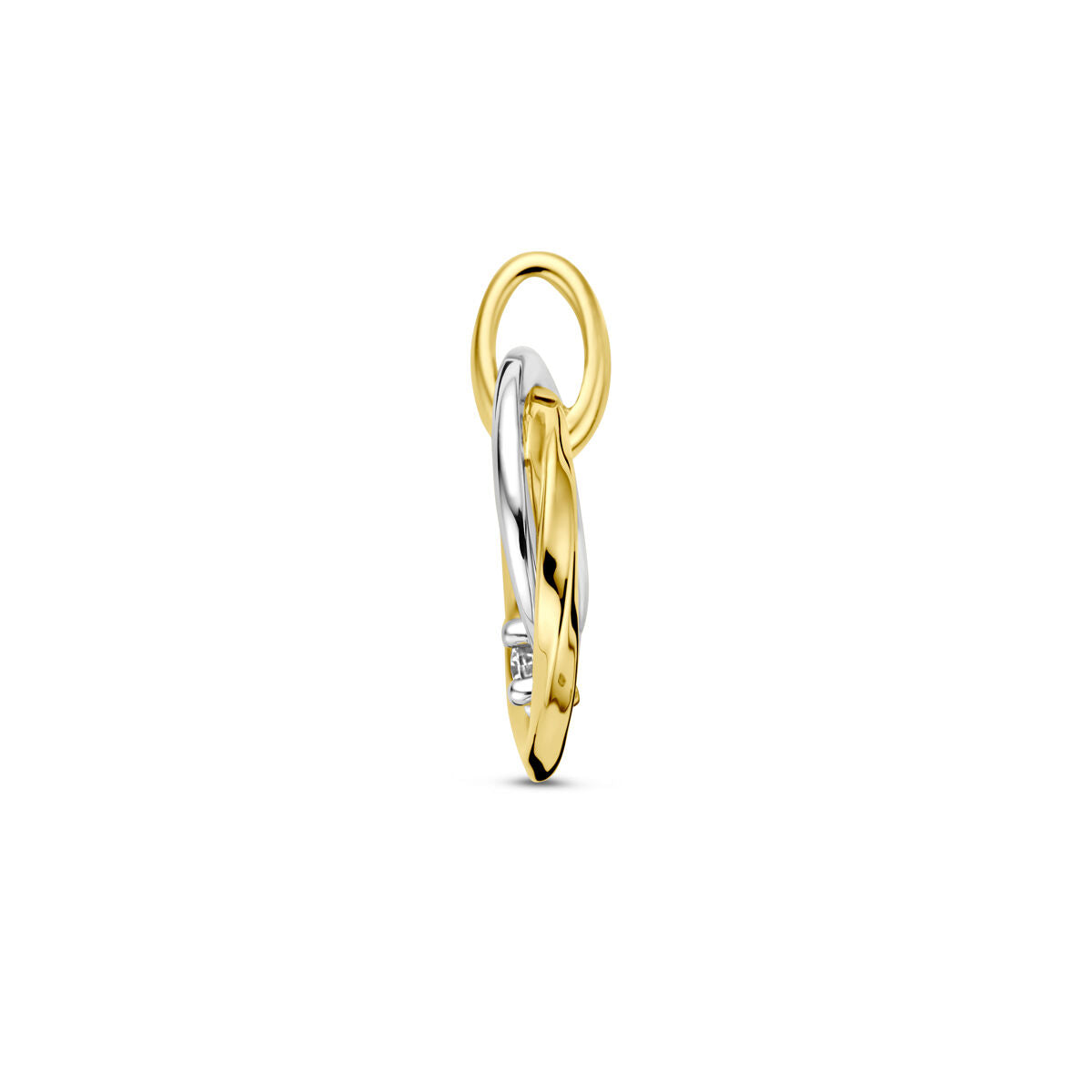 wisiorek diament 0.03ct h si 14K bicolor złoto żółte/białe