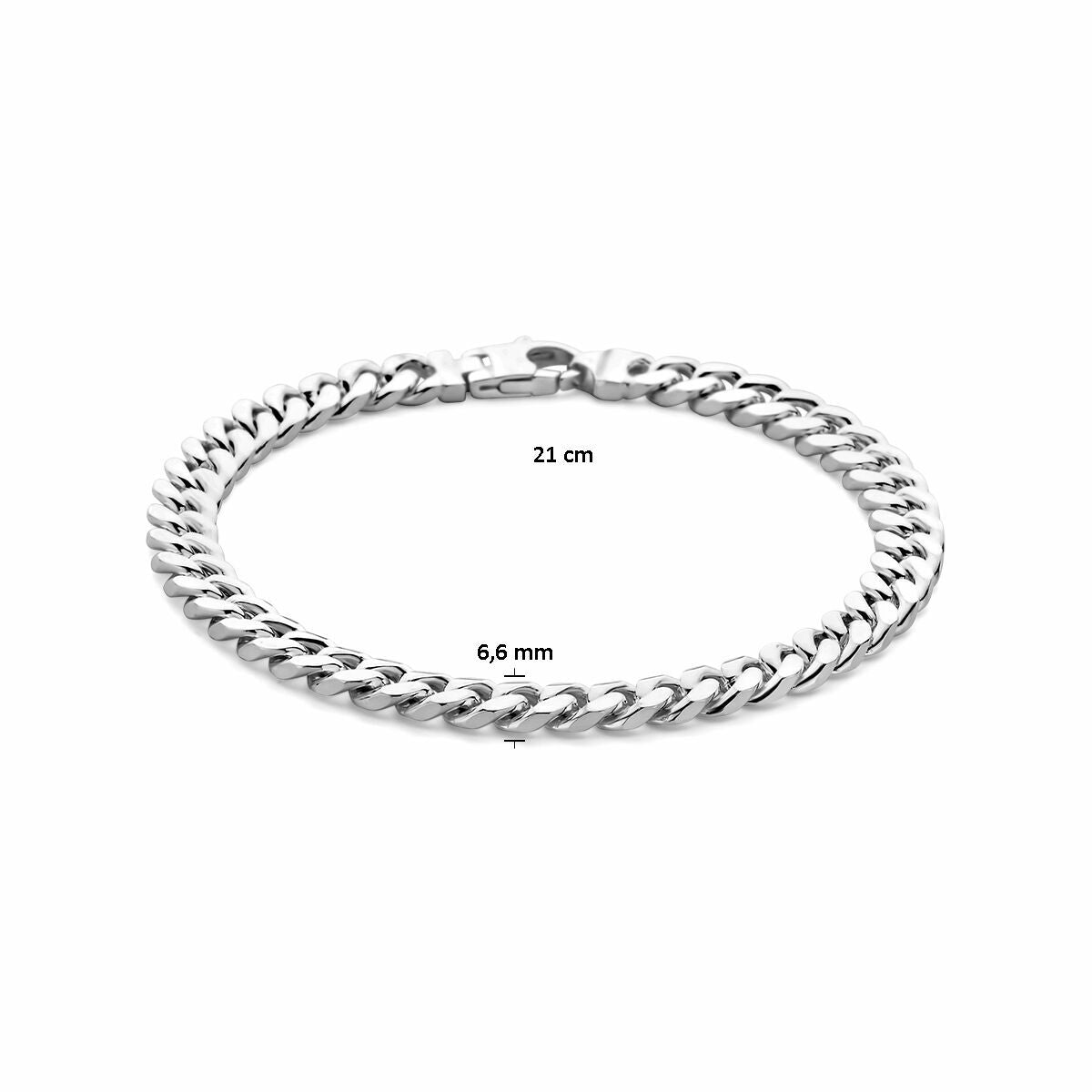 Srebrna bransoletka męska gourmette 6,6 mm