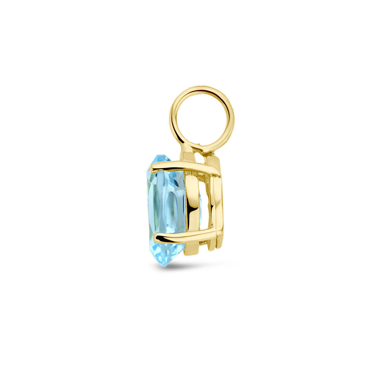 wisiorek niebieski topaz 14K żółte złoto