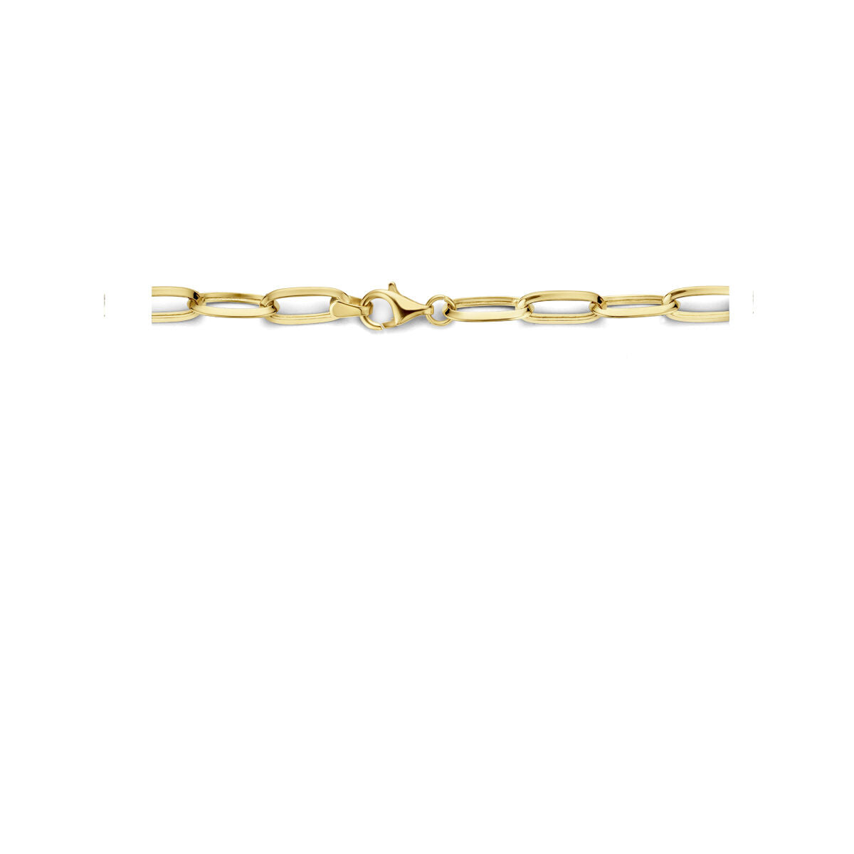 naszyjnik paperclip spiczasta rura 6,0 mm 43 cm 14K żółte złoto