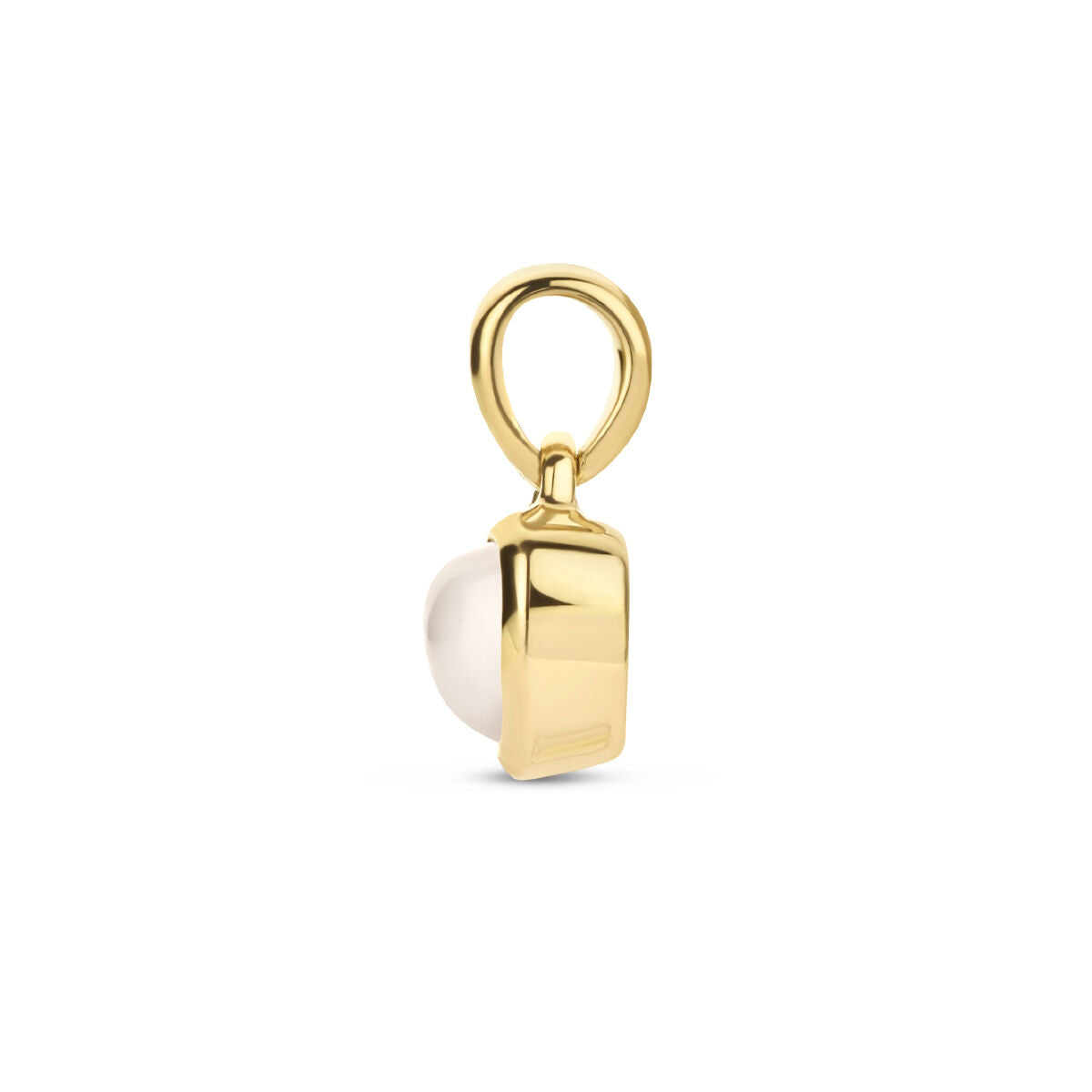 wisiorek serce z kamieniem księżycowym 14K żółte złoto